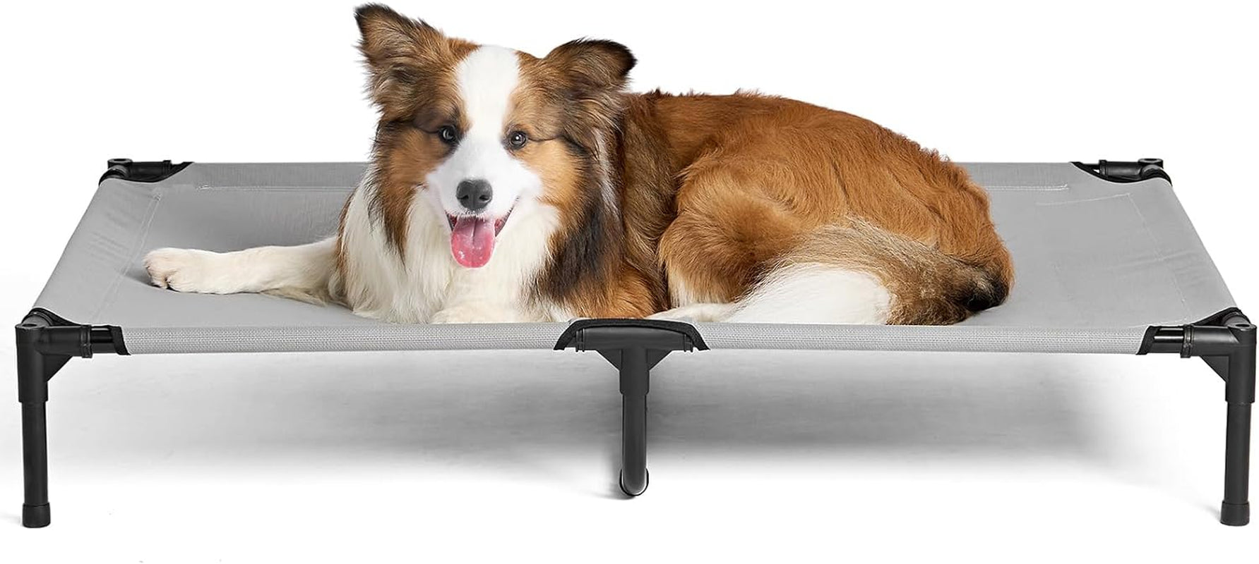 EHEYCIGA 50" XL Elevated Dog Cot: Washable, Cooling Mesh, Lifted Hammock, Anti-Slip Feet