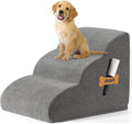 Romrol 4-Tier Dog Stairs: Non-Slip, Waterproof Fabric Cover, Ramp for Pets with Joint Issues, Grey