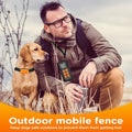 Wireless Electric Dog Fence – Circular Boundary System with Training Shock Collar, No Wire Needed, Remote Controlled Dog Fence