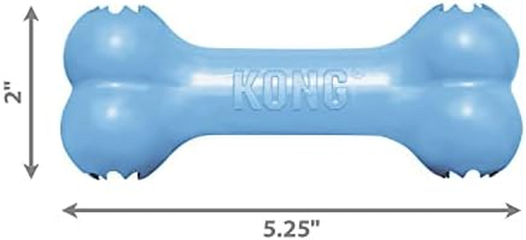 KONG Puppy Goodie Bone – Natural Rubber Chew Toy, Stuffable, Teething Relief for Small Puppies, Blue