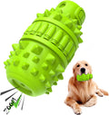 Durable Natural Rubber Dog Toy: Squeaky, for Aggressive Chewers, Large, Green