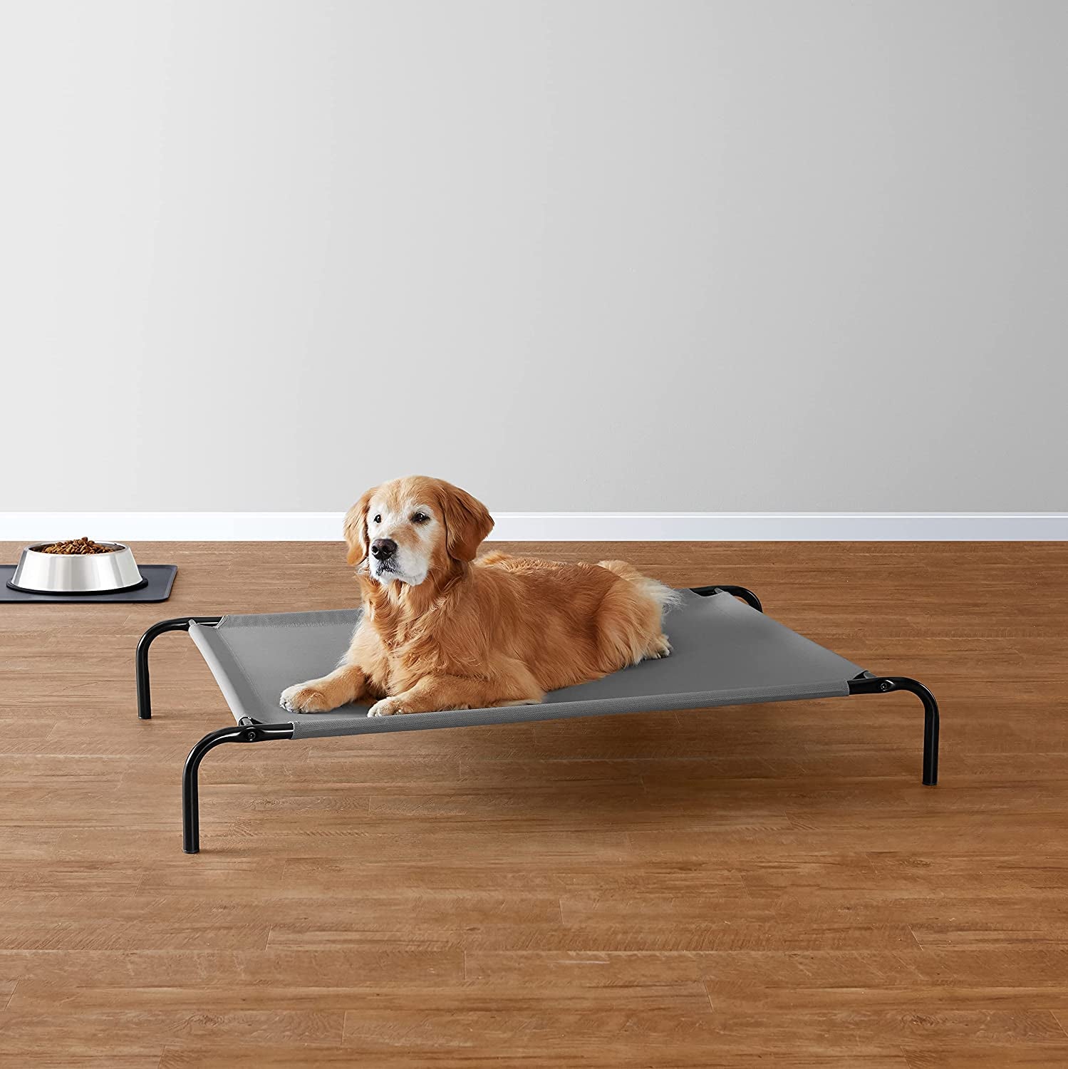 Amazon Basics Cooling Elevated Dog Bed with Metal Frame, Various Sizes + Colors