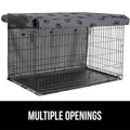 Gorilla Grip Heavy Duty Dog Crate Cover - Privacy Cover with Mesh Windows, Fits 30