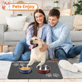 Pet Feeding Mat-Absorbent Pet Placemat for Food and Water Bowl, Dog Food Mat with Waterproof Rubber Backing, No Stains Quick Dry Water Dispenser Mat for Dog and Cat, Dark Gray-12