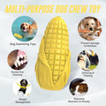 Indestructible Corn Stick Dog Chew Toy, Tough, Squeaky, Teeth Cleaning for Large Breeds, Yellow