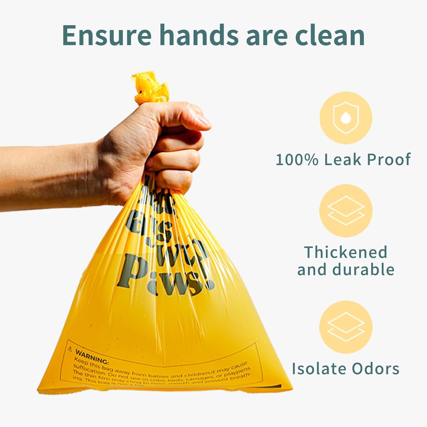 Certified Biodegradable Dog Poop Bags, Leak-Proof & Thickened Pet Waste Bags, Eco-Friendly Disposal Solution