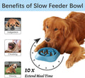 Mateeylife 1 or 2 Pieces, Slow Feeder Dog Bowls: Anti-Choking Puzzle Bowls - Various Colors