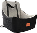 Dog Car Seat - Detachable & Washable Pet Travel Bed with Adjustable Straps, Easy to Install with 3 Seat Belts