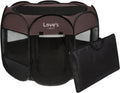 Love's Cabin Portable Playpen for Small Dogs & Cats - Foldable, Indoor/Outdoor Pet Tent with Zipper Top & Carry Case, Gray