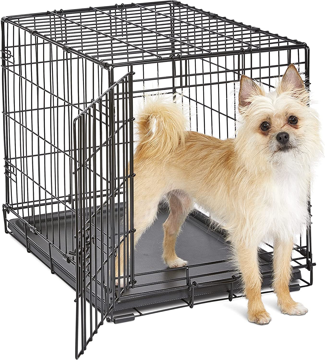 New World Single Door Dog Crate - Enhanced Design with Leak-Proof Pan, Floor Protecting Feet & Patented Features