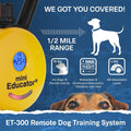 ET-300 Mini Educator E-Collar, 1/2 Mile Range, Waterproof, 100 Levels, Vibration & Sound, with Training Clicker