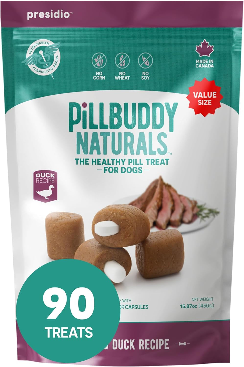 Pill Buddy Naturals - Peanut Butter & Apple, Pill & Medication Hiding Treats for Dogs