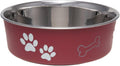 Loving Pets Bella Bowls: No-Tip Stainless Steel, Spill-Proof Pet Bowl, Medium, Blueberry Blue