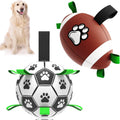 Dog Soccer Ball with Tug Straps, Interactive, Water Toy for Small & Medium Dogs - 6