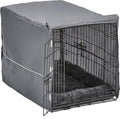 Midwest Double Door Dog Crate Kit – Includes Various Sized Dog Crate, Matching Gray Bed, Crate Cover, and Divider Panel, Durable & Easy to Clean