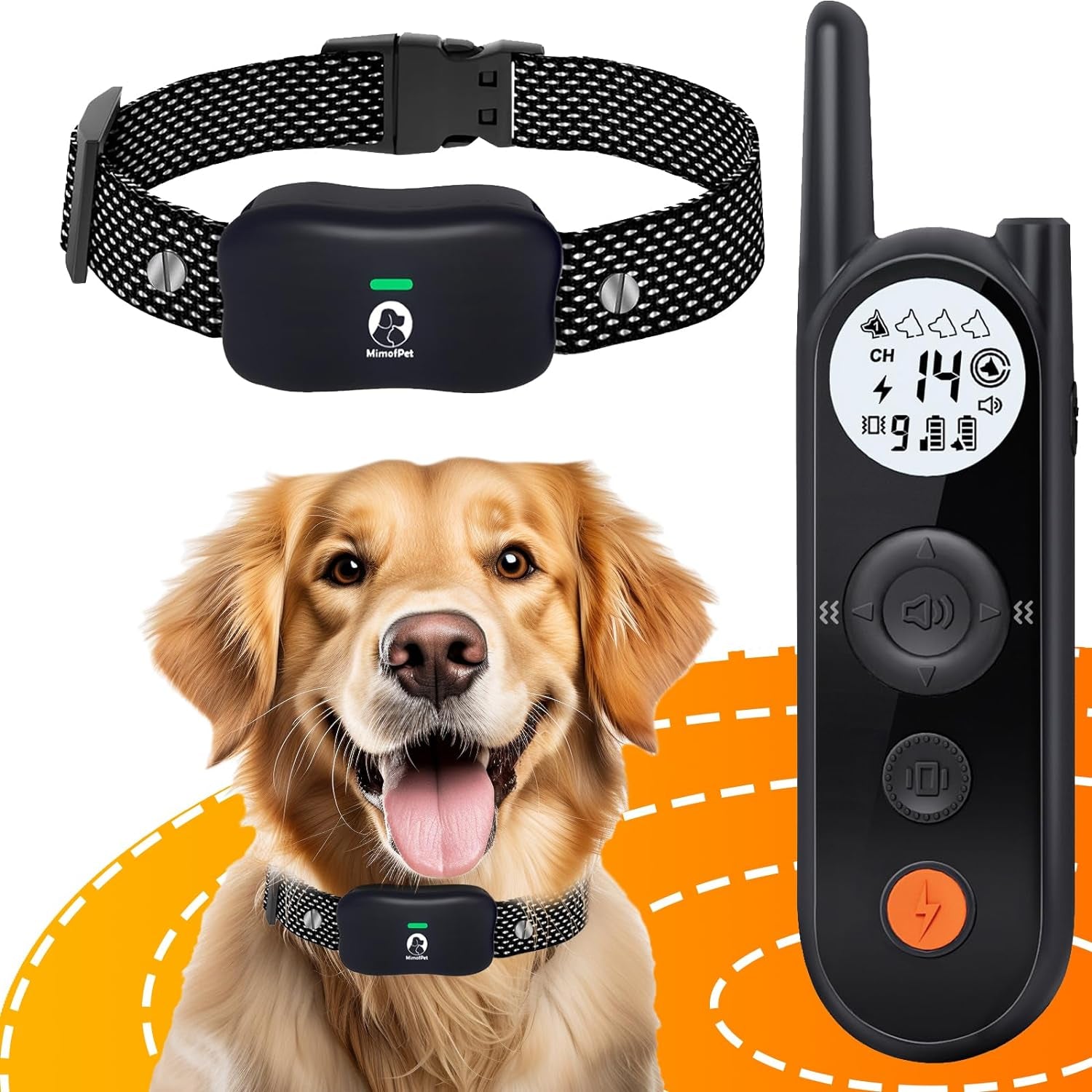 Wireless Electric Dog Fence for 2 Dogs - Up to 3,500ft Range, Waterproof Rechargeable Collar