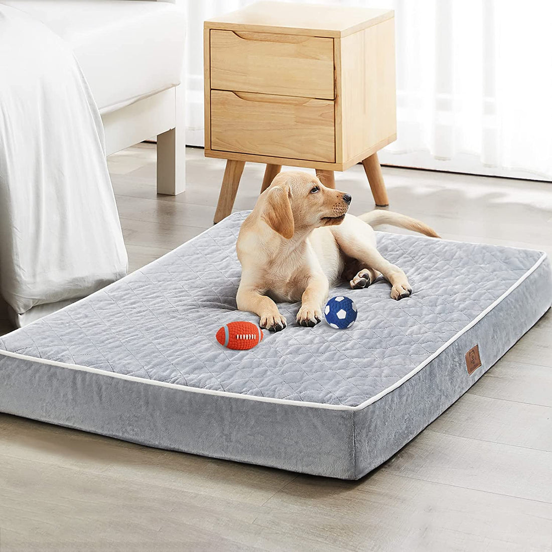 WNPETHOME Orthopedic XL Dog Bed - Waterproof, Washable Cover, Anti-Slip Bottom, Egg Crate Foam