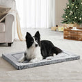 High Resilience Foam Dog Crate Mat - Anti-Slip, Washable, Wavy Plush for Dogs & Cats, Grey