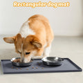 Hubulk Waterproof Silicone Dog Feeding Mat, Dishwasher Safe, Non-Slip, Grey, 19