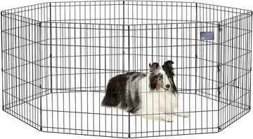 Midwest Foldable Metal Dog Exercise Pen – Portable Pet Playpen, Durable & Secure Outdoor/Indoor Dog Exercise Enclosure