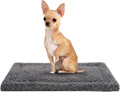 Reversible Dog Bed Mat: Washable, Soft Fluffy Kennel Pad, 35x22 Inch, Gray