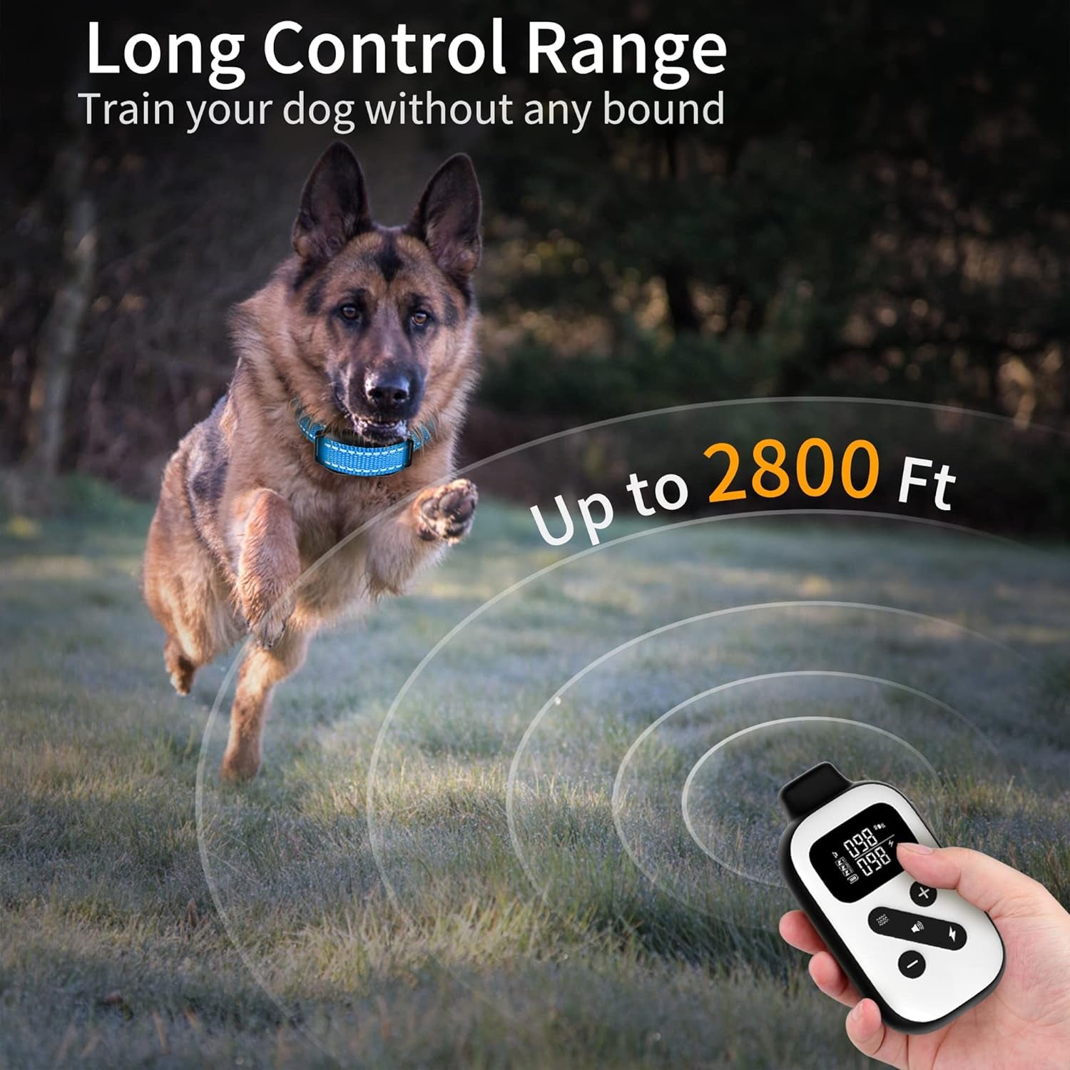 Petjoy Shock Collar for Large Dogs, Automatic Bark Collar, Auto Bark and Training Collar Combo - 3 Dog Shock Collar with Remote, Beep, Vibration and Shock