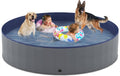 Niubya Foldable Dog Pool, Hard Plastic, Collapsible, 64x12