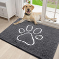 Absorbent Dog Door Mat for Muddy Paws, Non-Slip & Quick Dry Chenille, Washable, Traps Dirt & Moisture