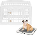 IRIS USA 4-Panel Dog Playpen with Door – Foldable, Customizable Indoor/Outdoor Puppy Playpen, Easy to Assemble, Portable Pet Pen