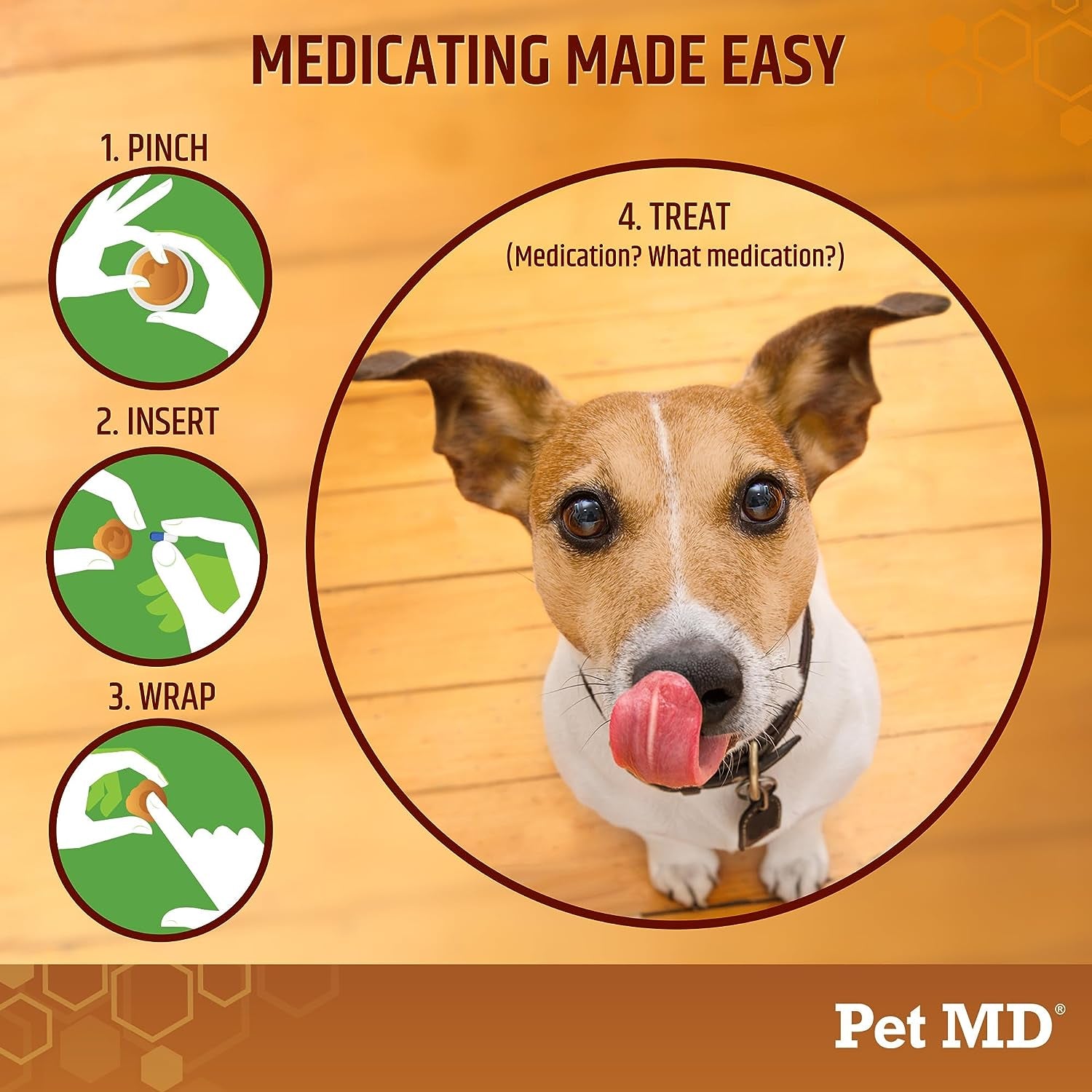 Pet MD Wrap a Pill – Peanut Butter Flavored Pill Paste for Dogs, Easy-to-Use Paste to Hide Pills and Medications