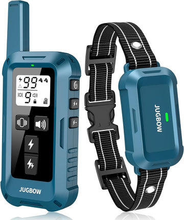 Jugbow 4200 ft Dog Shock Collar with Remote - Waterproof Electric Collar with 4 Training Modes, Security Lock, for All Breeds & Sizes