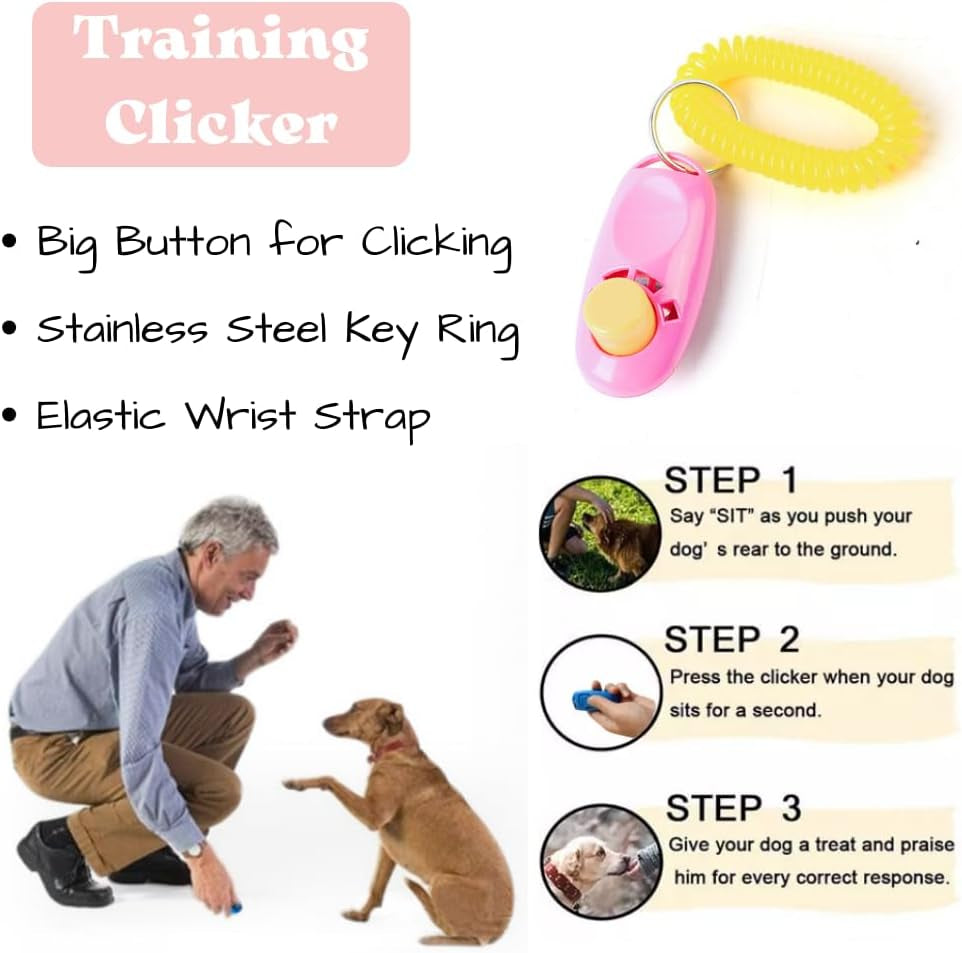 Pupluxe 22-Piece Puppy Starter Kit – Perfect Training Essentials Bundle for New Puppy Owners, Pink