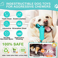 Indestructible Dog Toys for Aggressive Chewers - Durable Bacon-Flavored, Large/Medium Breeds