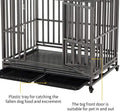 LUCKUP Heavy Duty Dog Cage Metal Kennel and Crate for Medium and Large Dogs, Pet Playpen with Four Wheels,Easy to Install,46 Inch,Black … …