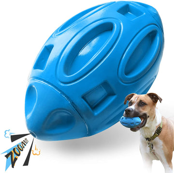 Squeaky Rubber Chew Ball for Aggressive Chewers - Durable and Almost Indestructible Pet Toy for Medium & Large Dogs