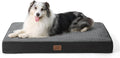 Bedsure Orthopedic Dog Bed - Memory Foam, 2-Layer, Washable Cover, Waterproof Lining, 36x27x3.5 Inch