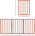 Multi-Panel Foldable Wood Dog Gate - Freestanding Indoor Pet Fence, Retractable Gate for Stairs & Doorways