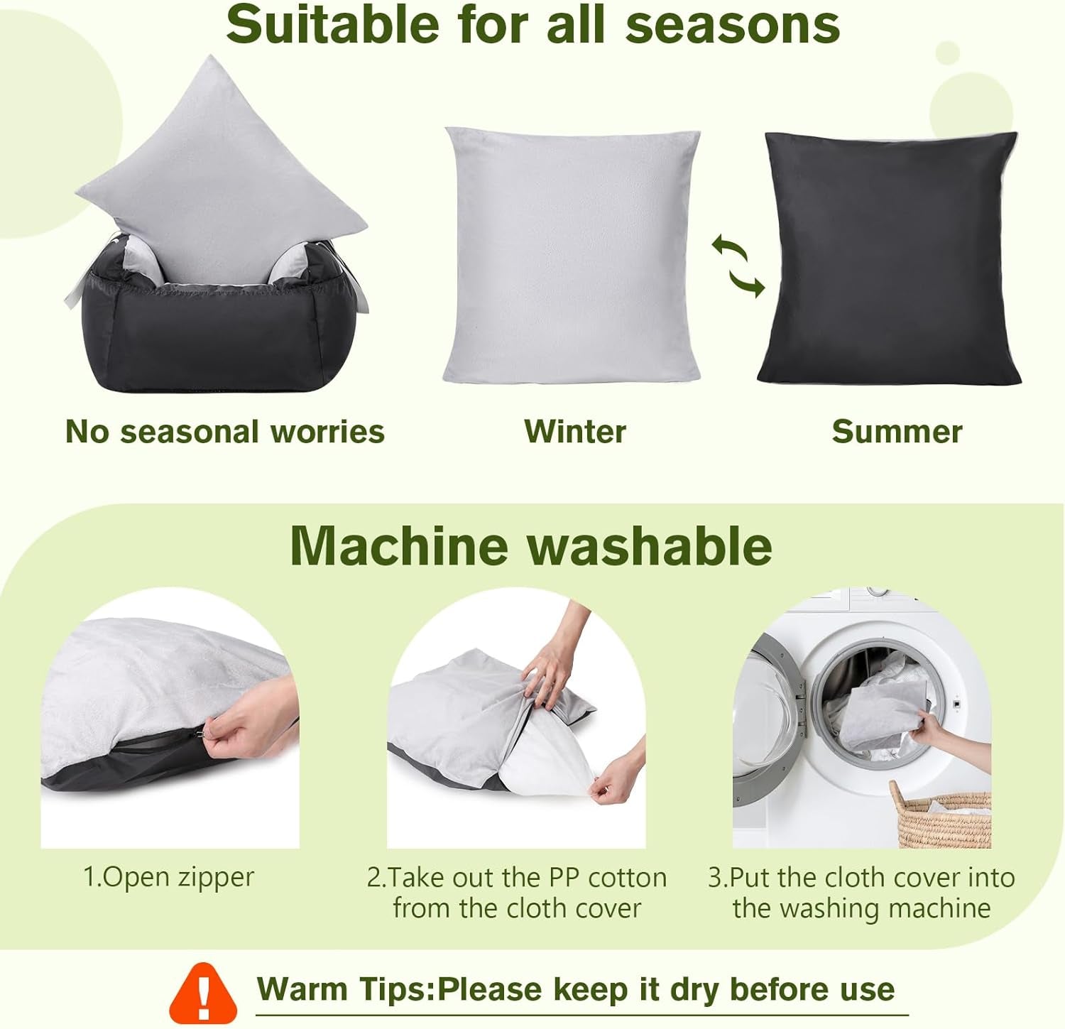 Dog Car Seat - Soft Booster Seat with Storage Pockets, Detachable & Washable Travel Bed, Clip-On Seat Belt