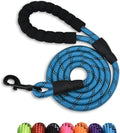 5 to 6FT Strong Dog Leash with Reflective Rope & Soft Padded Handle - Tangle-Free Metal Buckle, Perfect for Night Walking All Dog Sizes