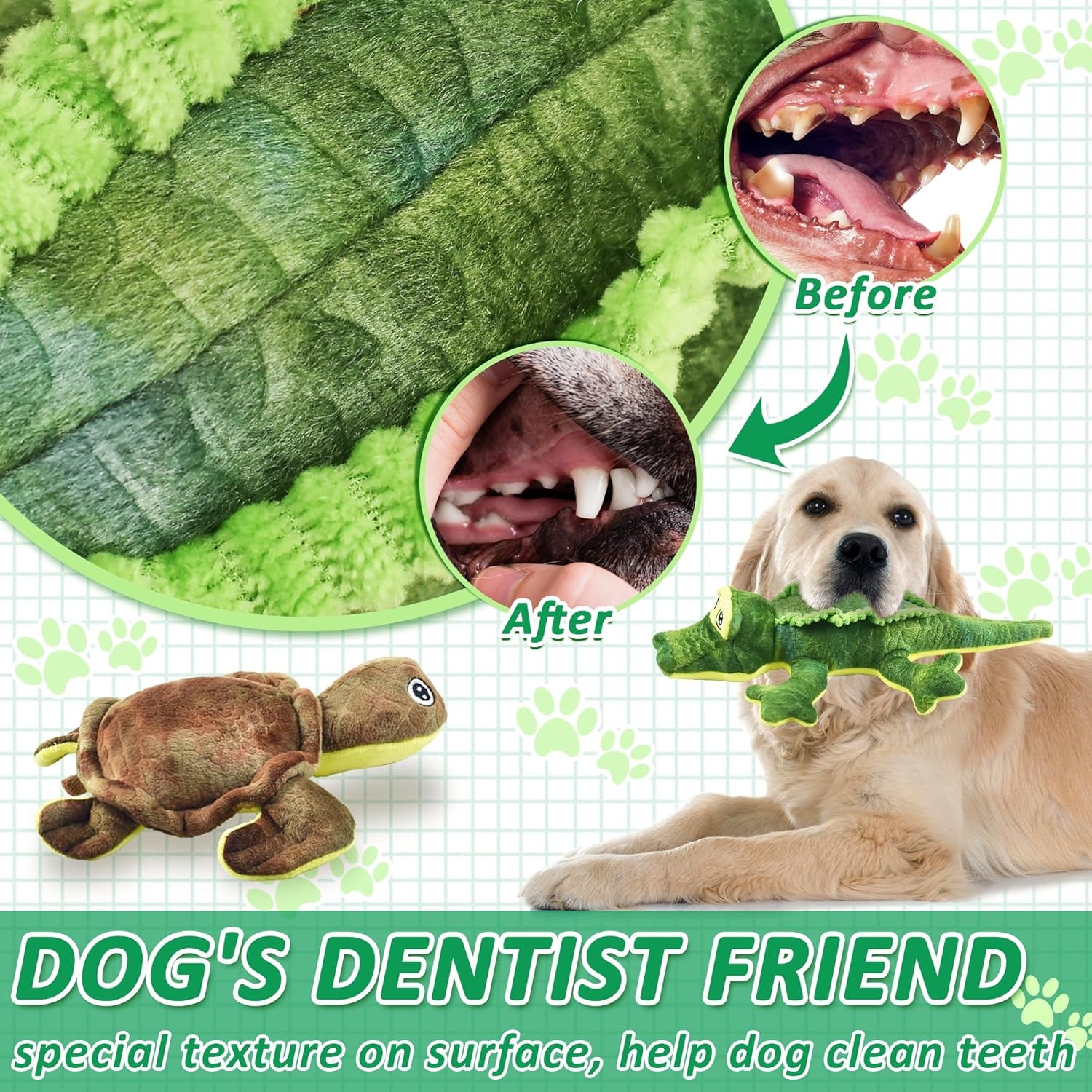 Tough Plush Squeaky Dog Toys – 5-Pack Woodland Series Durable Chew Toys for All Dogs, Assorted Squeaky Stuffed Animals