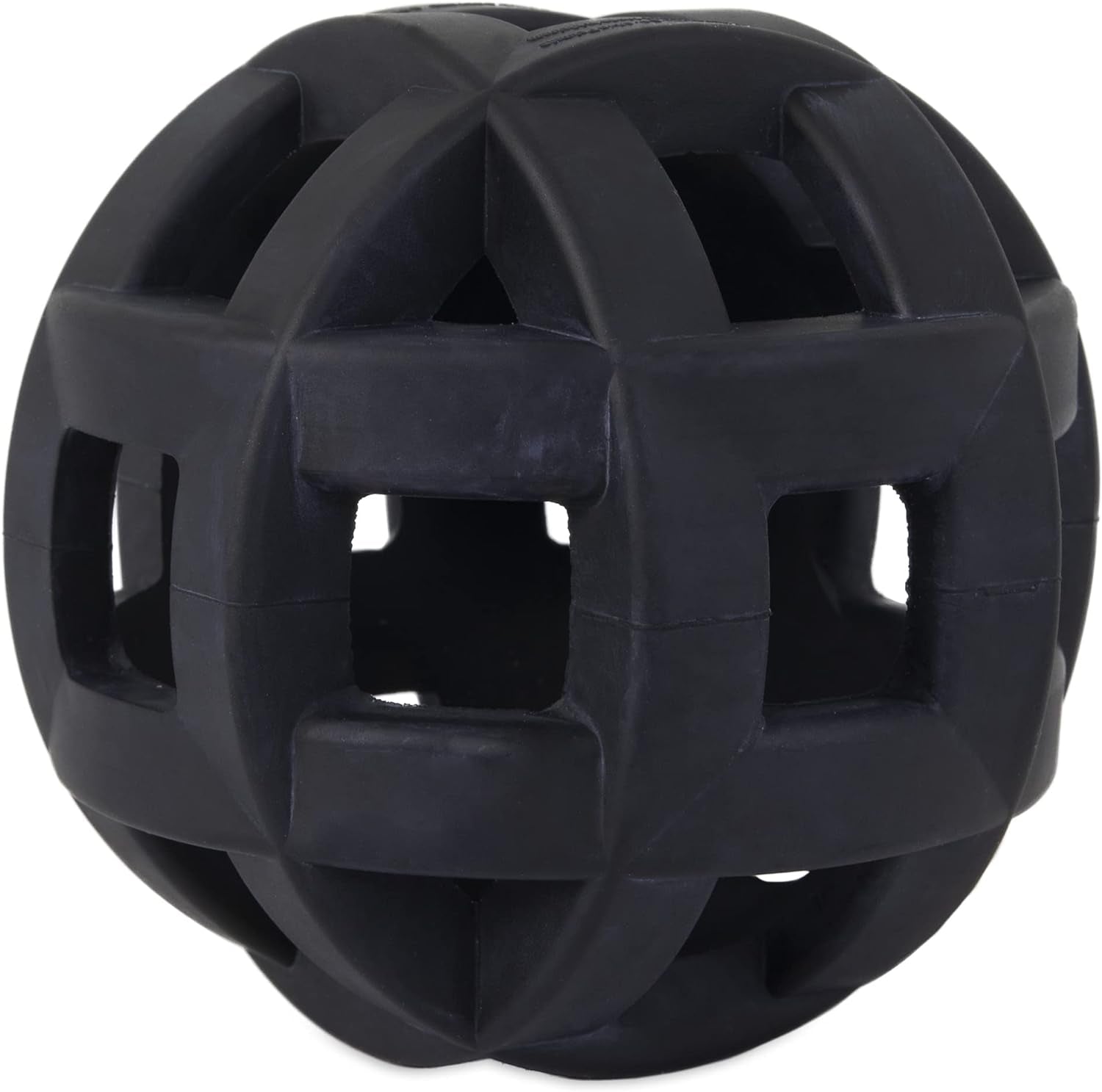 JW Pet Hol-Ee Roller, Puzzle Ball Dog Toy, Natural Rubber, Large, 5.5 Inch Diameter