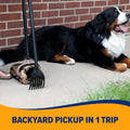 Swivel Bin & Rake Pooper Scooper, Durable Dog Waste Removal Tool with 2 Scented Bags, Easy-to-Clean Pet Waste Solution