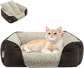 Miguel Washable Dog Bed with Removable Cushion – Easy-to-Wash Small Dog Sofa Bed, Anti-Slip Bottom & Bolstered Calming Cuddle Design