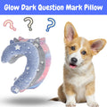 Glow in the Dark Dog Calming Pillow, Soft Cozy Question Mark Pillow, Machine Washable, Ideal for Nighttime Comfort