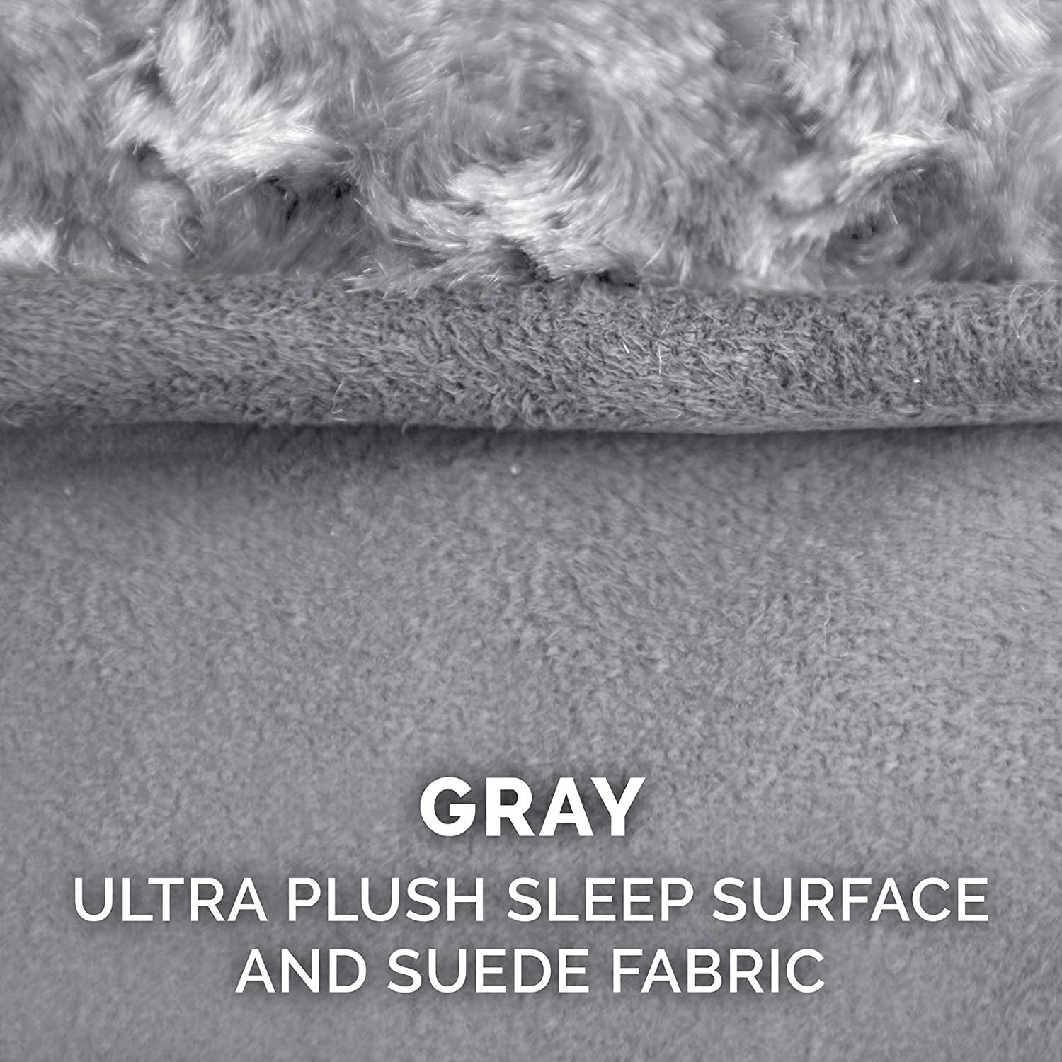 Furhaven Luxe Lounger Orthopedic Bed, Ultra Plush, for Dogs up to 75 Lbs, Jumbo/XL, Gray