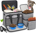 6-Piece Dog Travel Kit: Includes 2 Food Containers, Organizer, 2 Bowls, Treat Pouch