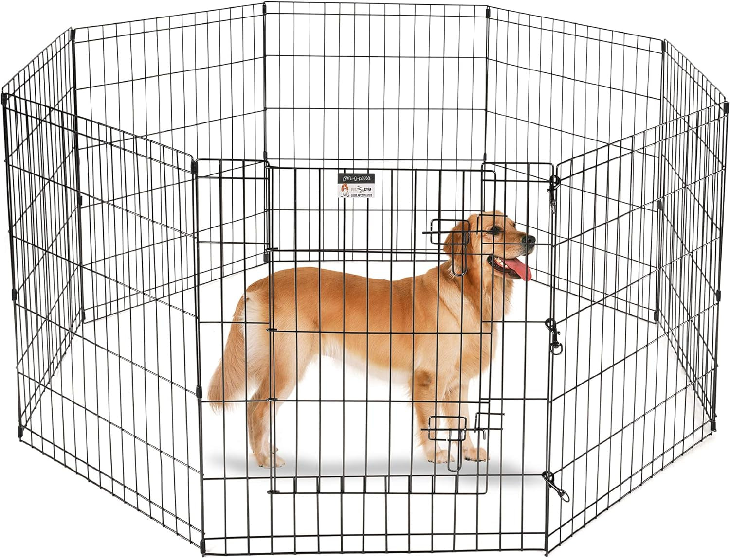 PETMAKER Puppy Playpen - Foldable 24-Inch Metal Exercise Enclosure with 8 Panels - Indoor/Outdoor Fence