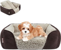 Miguel Washable Dog Bed with Removable Cushion – Easy-to-Wash Small Dog Sofa Bed, Anti-Slip Bottom & Bolstered Calming Cuddle Design