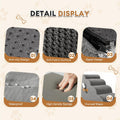 Romrol 4-Tier Dog Stairs: Non-Slip, Waterproof Fabric Cover, Ramp for Pets with Joint Issues, Grey