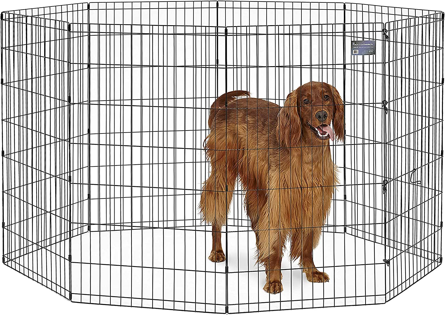 Midwest Foldable Metal Dog Exercise Pen – Portable Pet Playpen, Durable & Secure Outdoor/Indoor Dog Exercise Enclosure